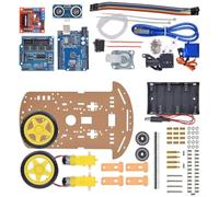 CWOQOCW Kit inteligente del chasis del coche del robot, tracción de 2 ruedas con la prevención de obstáculos y el seguimiento, para Arduino R3 para l298n, educación STEM