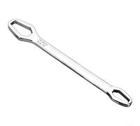 CWOQOCW Llave de doble extremo de acero al cromo vanadio de 8 a 22 mm pulida para superficie, herramienta manual de cabeza hexagonal autoajustable para reparación mecánica de coche, uso en taller