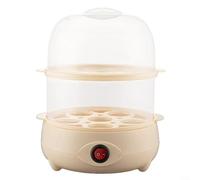 CWOQOCW Mini vaporizador de huevos, escalfador de huevos, con función de encendido antiseco y apagado automático, olla de huevos de capacidad multicapa para desayuno rápido (amarillo-2)