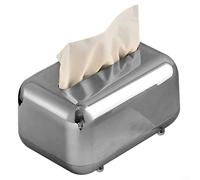 CWOQOCW Moderna caja de pañuelos, servilleta de papel decorativa, contenedor de almacenamiento, organizador de escritorio para sala de estar, baño, oficina (plata)