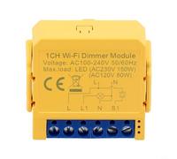 CWOQOCW Módulo de atenuación WiFi para Tuya para Smartlife WiFi Módulo de atenuación inteligente, módulo de interruptor de atenuación WiFi de 1 Gang/2 Gang, control de voz, acceso remoto (Wifi 1 Gang)