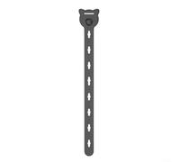 CWOQOCW Organizador de cables de silicona resellable, paquete de 10 bridas elásticas para cables de carga, diseño de hebilla de almacenamiento de viaje de escritorio, 25 cm (negro)