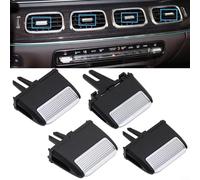 CWOQOCW Paletas de ventilación de aire acondicionado de coche, clip de ajuste de obturador de salida de aire acondicionado para Mercedes W167 para GLE GLS 2020-2022, moldura interior cromada