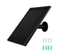 CWOQOCW Panel solar monocristalino 6W 6V con cargador de cable de 3 metros para anillo Cámara de seguridad Sistema de energía al aire libre Fuente de alimentación (negro)