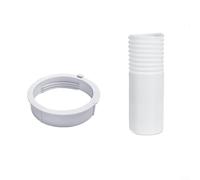 CWOQOCW Para Midea Kit de conector de manguera de escape portátil de aire acondicionado de 15 cm, interfaz extensible, resistente al desgaste, alambre de acero reforzado, habitación blanca