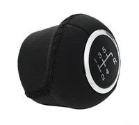 CWOQOCW Pomo de palanca de cambios manual de cuero de 5 velocidades de repuesto para Fiat Grande Punto 06-12 Linea 07-15, actualización interior negra y roja (negro)