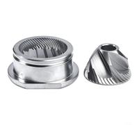 CWOQOCW Rebaba cónica de acero inoxidable de 48 mm para molinillo Aroma Plus, pieza de repuesto para moler café, conservación de bajo calor para un sabor rico, acabado plateado