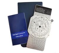 CWOQOCW Regla de entrenamiento de vuelo de aviación E6B Navegación manual Computadora Vector de viento Calculadora Regla de diapositiva para planificación de combustible de velocidad de tierra (E6B-M)