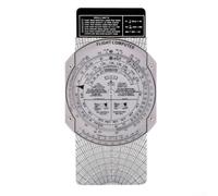 CWOQOCW Regla de entrenamiento de vuelo de aviación E6B Navegación manual Computadora Vector de viento Calculadora Regla de diapositiva para planificación de combustible de velocidad de tierra (E6B)