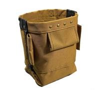 CWOQOCW Riñonera profesional para herramientas en tela Oxford 1200D, refuerzo de cuero resistente, organizador multibolsillos de 5 litros con cinturón para comerciantes, caqui, 16 x 14 x 215 cm (sin