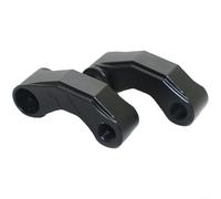 CWOQOCW Soporte adaptador de aleación de aluminio CNC para espejo de motocicleta para ajuste de visibilidad mejorada, color negro y plateado (negro)
