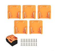 CWOQOCW Soporte de suspensión de batería para baterías Ridgid/AEG de 18 V, estante de almacenamiento de montaje en pared, organizador de ahorro de espacio para taller o garaje (5 piezas)