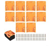 CWOQOCW Soporte de suspensión de batería para baterías Ridgid/AEG de 18 V, estante de almacenamiento de montaje en pared, organizador de ahorro de espacio para taller o garaje (10 unidades)
