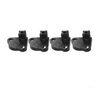 CWOQOCW Soporte para patas de tienda de campaña, soportes para pie de cenador, ajuste de 21 x 21 mm, accesorios de toldo de tubo cuadrado, plástico negro, juego de 4