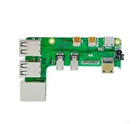 CWOQOCW Tarjeta de expansión adaptador USB a Ethernet con concentrador de 3 puertos para Pi para cero 2W 3B 4B, RTL8152B interfaz de red para electrónica DIY verde (4B)