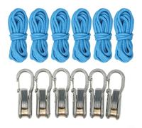 CWOQOCW Tensor de cuerda de camping con diseño de rodillo de leva para RV para barco KAYAK, ajuste con una sola mano para toldo de lona de tienda de campaña, cuerda de nailon de aleación de zinc de