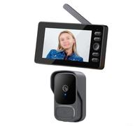 CWOQOCW Timbre inalámbrico inteligente con pantalla de 43 pulgadas y visión de 170 grados para una entrada segura con conversación bidireccional y larga vida útil
