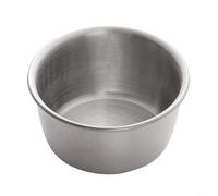 CWOQOCW Vasos reutilizables de acero inoxidable 304, platos redondos para salsa de tomate y aderezos, cuencos de metal resistentes a la corrosión para cenas y fiestas, color plateado, paquete de 6
