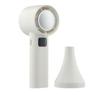 CWOQOCW Ventilador de mano sin aspas, ventilador eléctrico turbo de 3000 mAh con control continuo y pantalla LED, viento fuerte de 9 m/s, tiempo de funcionamiento de 8 horas, para viajes, oficina al