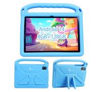 CWOWDEFU Tableta Android 14 de 10 Pulgadas Para Niños, Control Parental Family Link, 8GB+128GB Hasta 1TB, Octa-Core, WiFi 6, Aprendizaje, Estuche EVA a Prueba de Golpes, Face ID