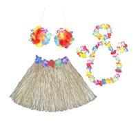 CWPFVQA 1 Juego De Traje De Falda Hula, FRAC Hawaiano, Traje De Fiesta, Traje De Decoración De Falda Hula De Fiesta, Traje De Pulsera Lei