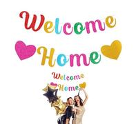 CWPFVQA 1 Pieza De Decoración del Hogar De Celebración, Bandera De Bienvenida A Casa, Decoración De Fiesta, Pancarta De Decoración De Fiesta, Pancarta De Inauguración De La Casa