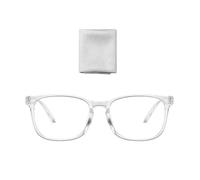 CWPFVQA 1 Pieza De Gafas Planas Transparentes, 1 Pieza De Paño Para Gafas, Gafas Transparentes Antiluz Azul, Gafas Cuadradas, Gafas Unisex