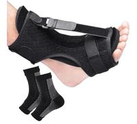 CWPFVQA 1 pieza de ortesis de estiramiento, 1 par de calcetines tobilleros, soporte de rehabilitación plantar, corrector de eversión, férula ajustable, tobillera