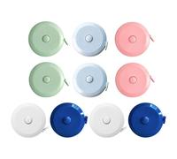 CWPFVQA 10 Cintas Métricas Redondas Automáticas Retráctiles, Mini Cinta Métrica Portátil, Cinta Métrica De Costura, Cinta Métrica De Tela, Cinta Métrica Flexible, Herramientas De Medición