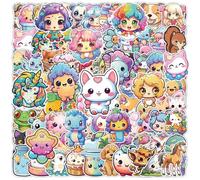 CWPFVQA 100 Lindas Pegatinas De Graffiti, Pegatinas De Dibujos Animados, Pegatinas Decorativas Impermeables, Se Pueden Usar para Decorar Cuadernos, Computadoras, Scooters Y Motocicletas