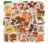 CWPFVQA 100 Pegatinas De Graffiti De Vaca Plateau, Pegatinas Creativas Impermeables, Lindas Pegatinas De Animales, Se Pueden Usar para Decorar Botellas De Agua, Cuadernos, Patinetas Y Guitarras