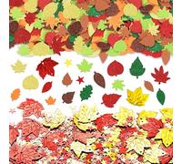 CWPFVQA 100 Uds Pegatinas De Hojas De Arce Y Confeti De Hojas De Arce De 10G Decoraciones para Fiestas Confeti Brillante Suministros para Manualidades DIY Decoraciones De Otoño