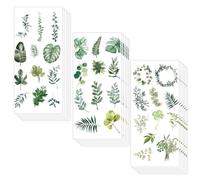 CWPFVQA 18 Pegatinas De Hojas Verdes, Pegatinas De Plantas Verdes, Pegatinas De Libro De Visitas, Pegatinas De Álbumes De Recortes, Pegatinas Decorativas De Bricolaje