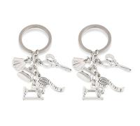 CWPFVQA 2 Llaveros De Sastre, Llaveros De Herramientas De Costura, Llaveros Creativos, Regalos De Entrada De Diseño De Ropa, Llaveros Conmemorativos De Graduación