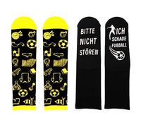 CWPFVQA 2 Pares Calcetines De Fútbol Divertidos Para Hombres, Regalos Para Niños, Amigables Con La Piel, Talla Única