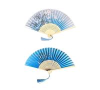 CWPFVQA 2 Piezas Abanicos Plegables para Mujer Abanicos De Baile Abanicos Elegantes Accesorios De Baile Decoraciones para El Hogar Adecuado para Cosplay Fiestas Actuaciones De Danza