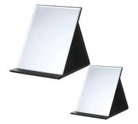 CWPFVQA 2 Piezas De Espejos Plegables, Espejos Portátiles, Espejos De Maquillaje, Mini Espejos Plegables, Espejos Compactos, Adecuados para El Hogar, Viajes, Camping