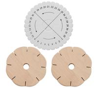 CWPFVQA 2 Trenzadores De Cuerda De Madera, 1 Trenzador De Cuerda con Posición De Tarjeta, Disco De Trenzado Anudado, Disco De Trenzado De Cuerda De Madera Hecho A Mano para Bricolaje