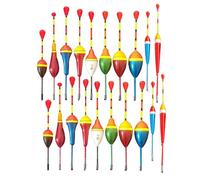 CWPFVQA 20 Boyas De Pesca, Flotadores Rugosos para Pesca, Accesorios De Pesca Al Aire Libre, Juegos De Herramientas De Pesca, Juegos De Aparejos De Pesca, Kits De Pesca Flotante, Flotadores Crucianos