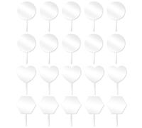 CWPFVQA 20 Piezas De Inserciones Vacías para Pasteles, Inserciones Hexagonales Redondas En Forma De Corazón, Inserciones para Pasteles De Fiesta De Bodas Y Cumpleaños