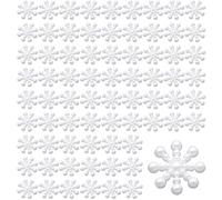 CWPFVQA 200 Piezas De Copos De Nieve con Cuentas, Decoración Artesanal De Bricolaje, Decoraciones De Cuentas Sin Agujeros, Decoración De Cuentas para Tarjetas Navideñas