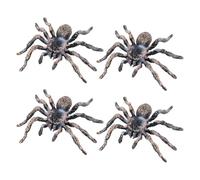 CWPFVQA 4 Piezas De Araña Realista, Araña Falsa De Plástico, Modelo De Mimetismo Animal, Modelo De Araña Aterradora, Juguete De Araña De Broma, Juguete De Enseñanza Cognitiva