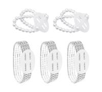 CWPFVQA 5 Piezas Pulseras De Ramillete De Muñeca, Pulseras De Flores De Muñeca De Boda, Pulseras De Muñeca Elásticas, Pulseras De Ramillete De Muñeca De Diamantes De Imitación, Fiestas