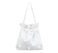 CWPFVQA Bolso De Boda Satinado De 1 Pieza, Bolso De Boda Nupcial, Accesorios Nupciales, Bolso Moderno De Favor De Boda, Bolso Nupcial Blanco