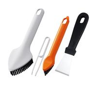 CWPFVQA Juego de cepillos de Limpieza de 3 Piezas, Pala de Limpieza de 1 Pieza, Cepillo de Limpieza 3 en 1, Cepillo de Limpieza de Ranuras, Adecuado para la Limpieza de cocinas y baños