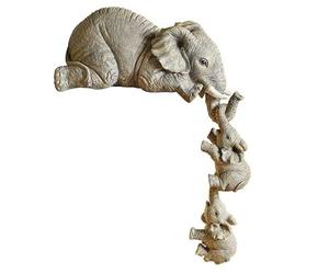 CWPFVQA Juego De Elefantes De Resina De 3 Pieza, Adornos De Resina, Mini Adornos, Adornos Creativos De Moda, Decoración del Hogar