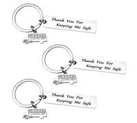 CWPFVQA Llaveros De Autobús Escolar De 3 Uds, Llaveros De Acero Inoxidable, Regalos para Conductores De Autobús, Llaveros Creativos, Regalos De Llavero, Colgantes De Mochila