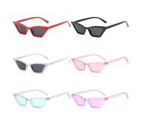 CWPFVQA Pack De 6 Gafas De Sol Para Mujer, Gafas De Ojos De Gato, Gafas De Sol De Modo, Gafas De Fiesta