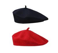 CWPFVQA Paquete De 2 Boinas para Mujer, Boinas Retro Francesas, Boinas De Cúpula, Sombreros De Pintor Versátiles, Sombreros Elásticos Suaves, Adecuados para El Uso Diario Y Fiestas De Baile