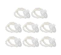 CWPFVQA Pulsera De Perlas De 8 Piezas, Pulsera De Perlas Elástica, Ramillete De Boda para Mujer, Pulsera De Ramillete De Muñeca, Pulsera De Ramillete, Pulsera De Flores Secas, Flor De Muñeca De Boda